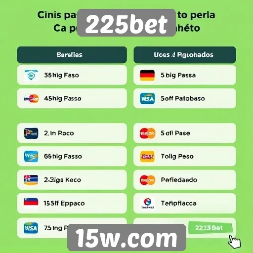 Avaliação dos métodos de pagamento oferecidos por 225bet